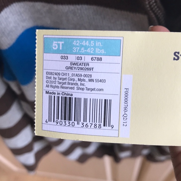 Cherokee sweater unisex NWT 5T - Picture 5 of 7